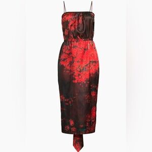 New Hope for Flowers Abstract Draped Sleeveless Midi Dress Size Small